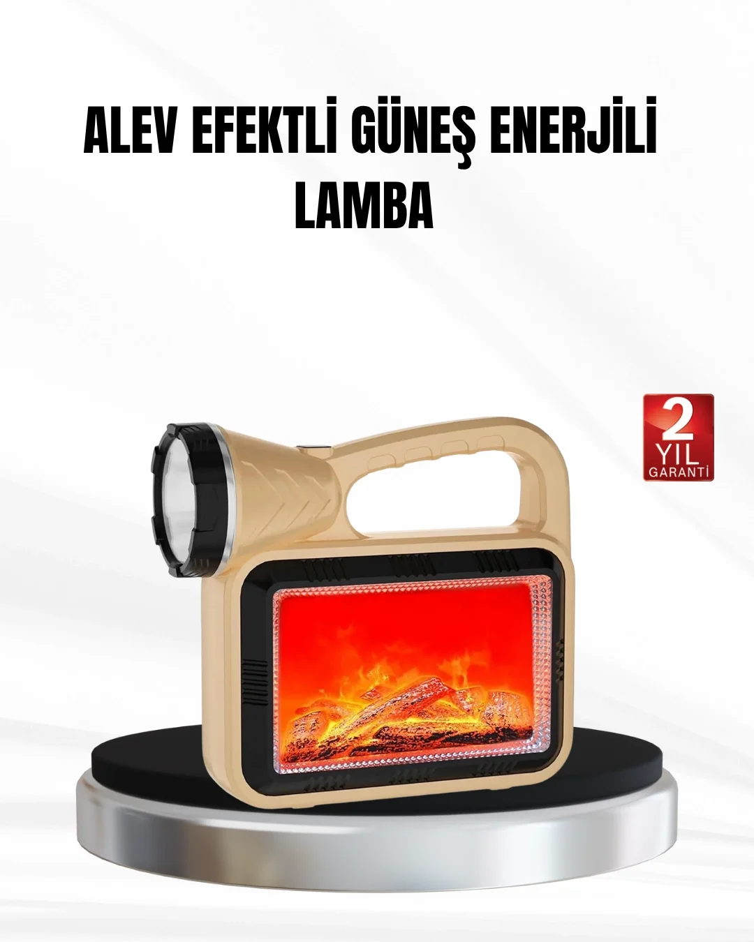 Solar Alev Işığı COB Teknolojili Taşınabilir El Feneri ve Kamp La