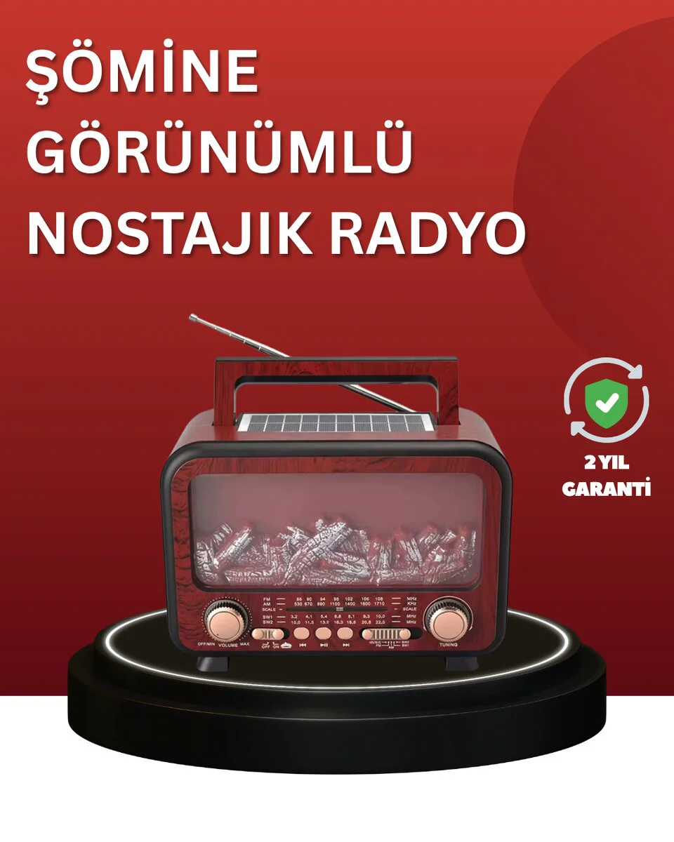 Solar Alev Işıklı Bluetooth Hoparlör – 7W Güçlü Ses, Çoklu Bağlantı ve Uzun Pil Ömrü