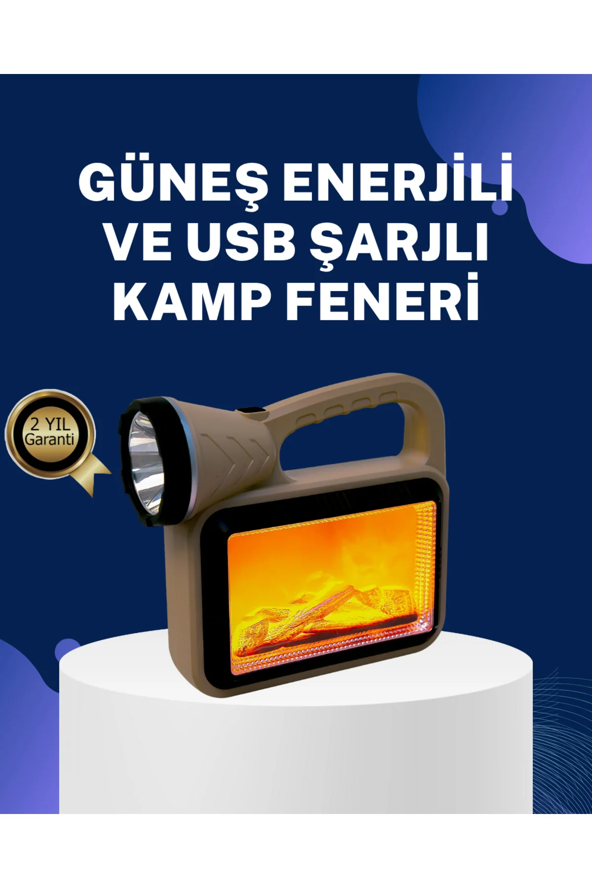 Solar Alev Lambası – Kamp, Bahçe ve Dış Mekan İçin