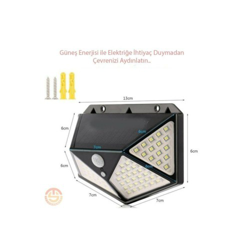 Woody Sofia Solar Bahçe Aydınlatma Lambası 100 Led