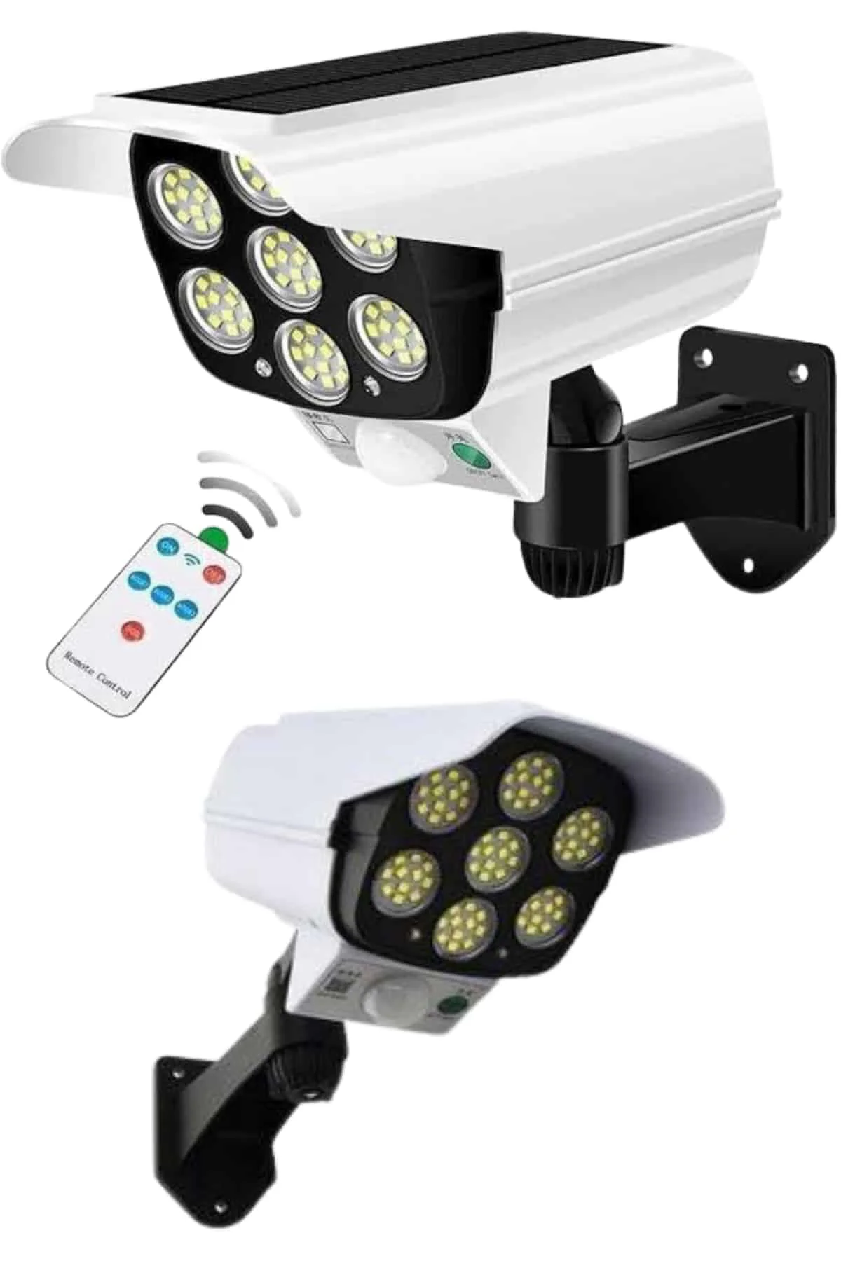 Solar Bahçe Aydınlatması Hareket Sensörlü Uzaktan Kumandalı Kamera Görünümlü Yeni Nesil