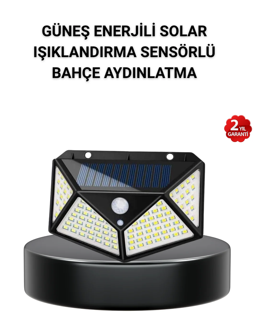 Solar Bahçe Lambası 100 LED Hareket Sensörlü Güneş Enerjili Aydınlatma Solar Bahçe Lambası 100 LED Hareket Sensörlü Güneş Enerjili Aydınlatma