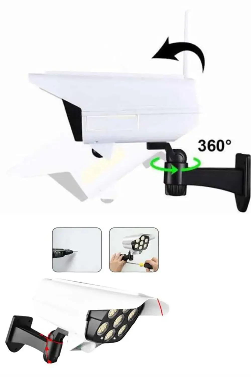 Solar Bahçe Lambası Uzaktan Kumandalı Kamera Görünümlü Hareket Se