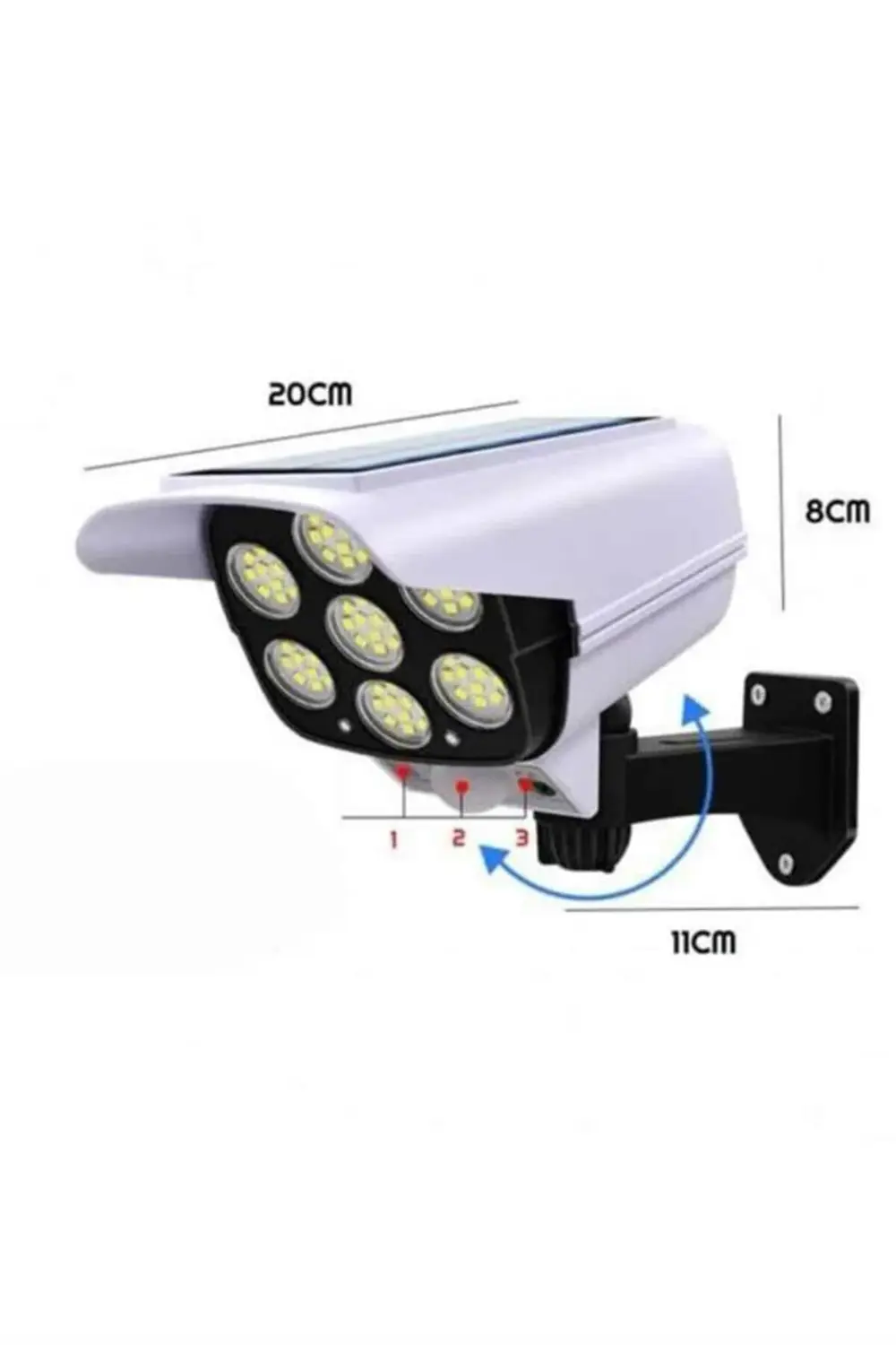 Solar Bahçe Lambası Uzaktan Kumandalı Kamera Görünümlü Hareket Se