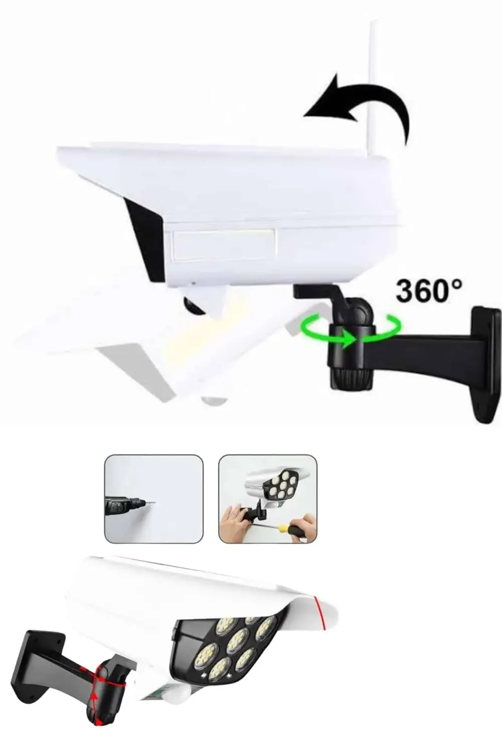 Solar Bahçe Lambası Uzaktan Kumandalı Kamera Görünümlü Hareket Se