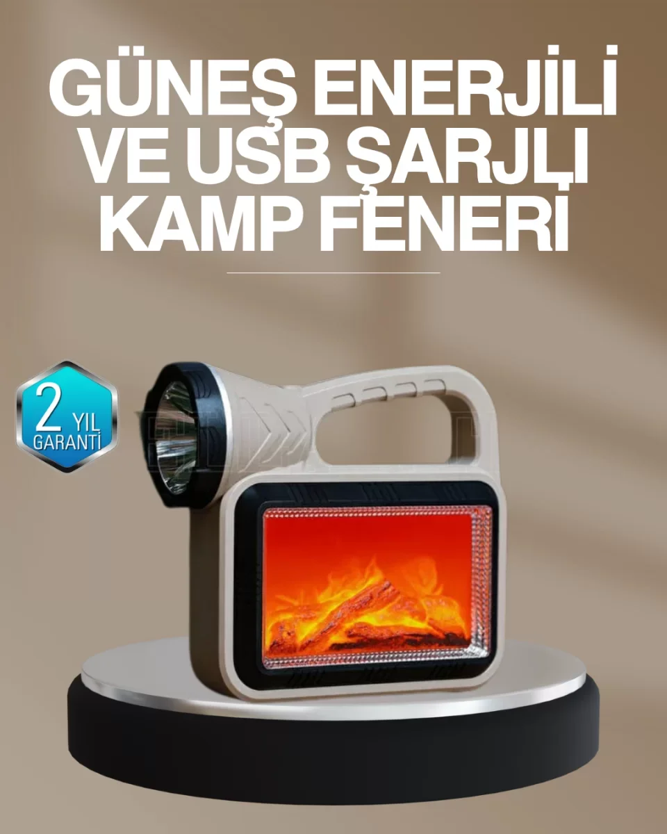 Solar COB Alev Efektli Lamba – Güneş Enerjili, Suya Dayanıklı, Taşınabilir - Lisinya