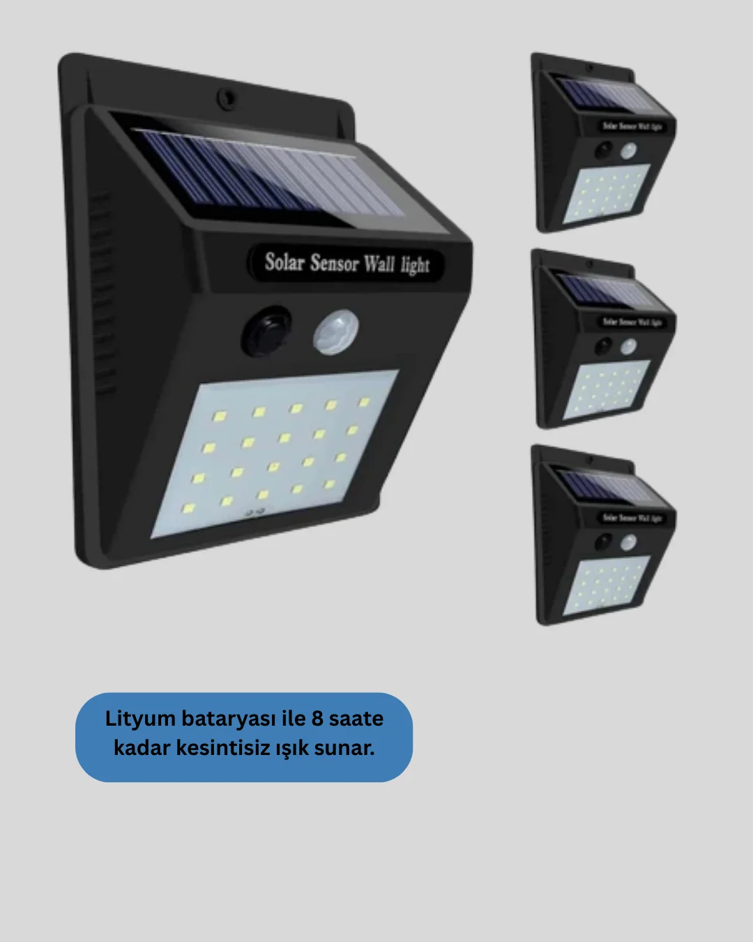 Solar Enerjili 20 LED Hareket Sensörlü Duvar Lambası Fiyatı, Yorumları ve Özellikleri