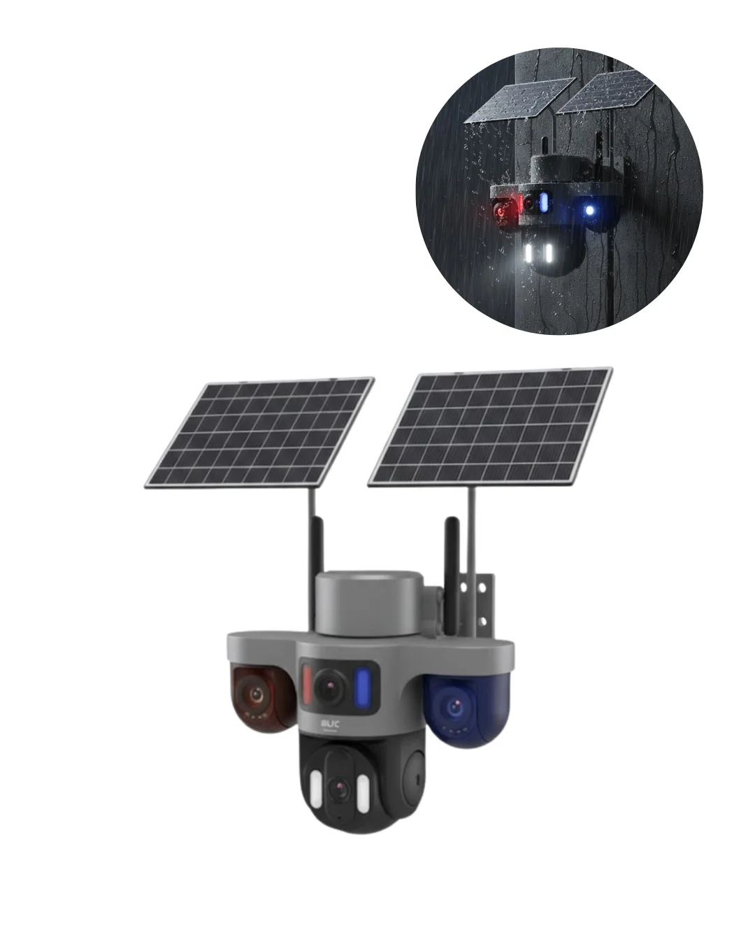 Solar Enerjili 4G IP Kamera Kablosuz Dış Mekan Güvenlik ve Uzakta