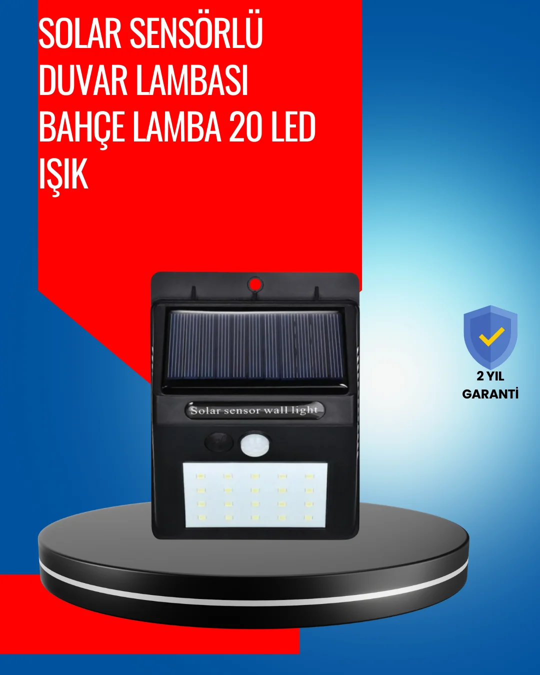 Solar Enerjiyle Çalışan IP65 Su Geçirmez 20 LED Duvar Lambası Solar Enerjiyle Çalışan IP65 Su Geçirmez 20 LED Duvar Lambası