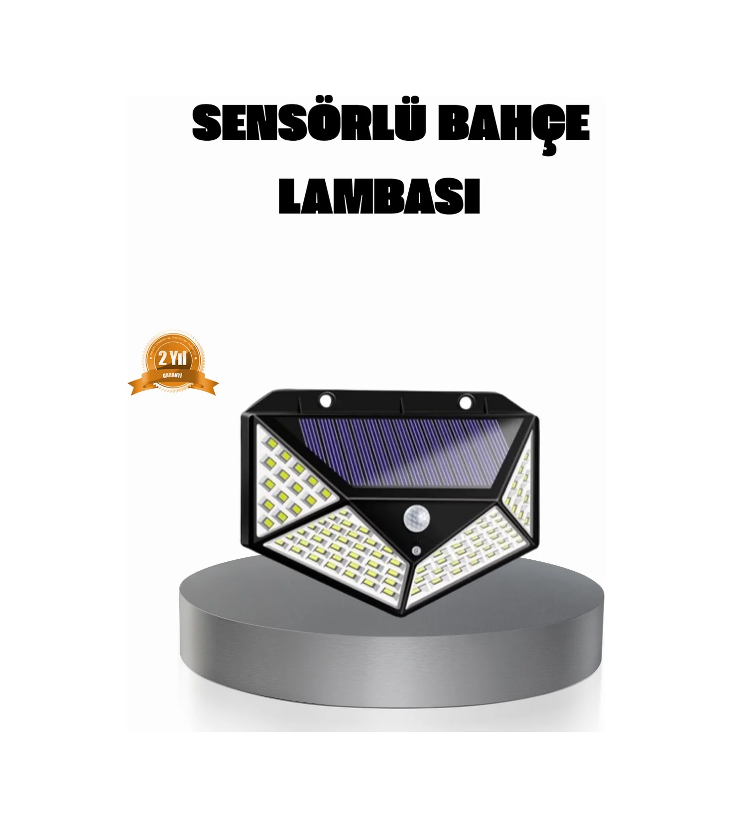 Solar Güçlü 100 Led Bahçe Lambası Enerji Tasarruflu, Suya Dayanık