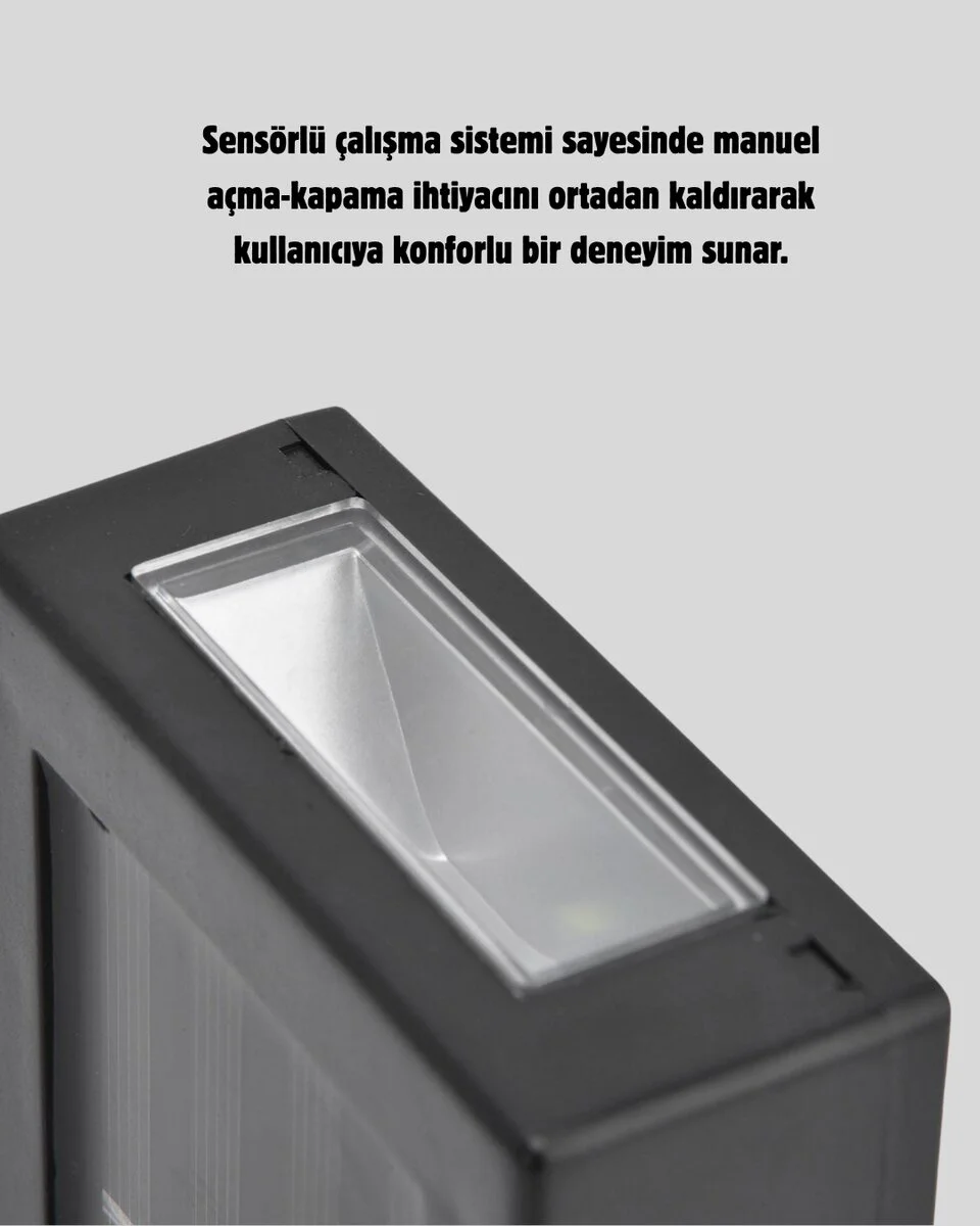 Solar Güçlü 6 LED Dış Mekan Lambası – Otomatik Aç/Kapa Işık Sensörlü Aydınlatma