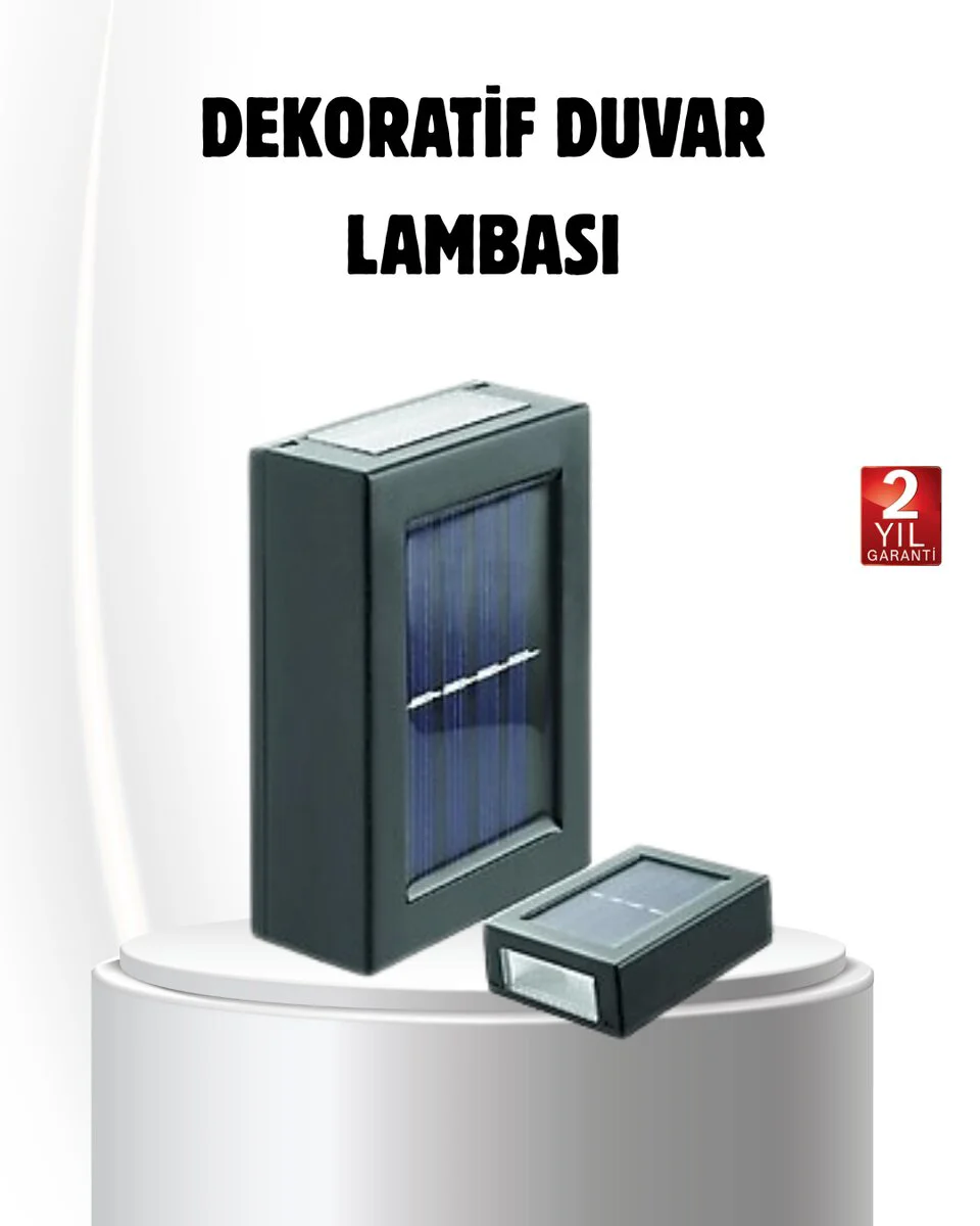 Solar Güçlü 6 LED Dış Mekan Lambası – Otomatik Aç/Kapa Işık Sensö