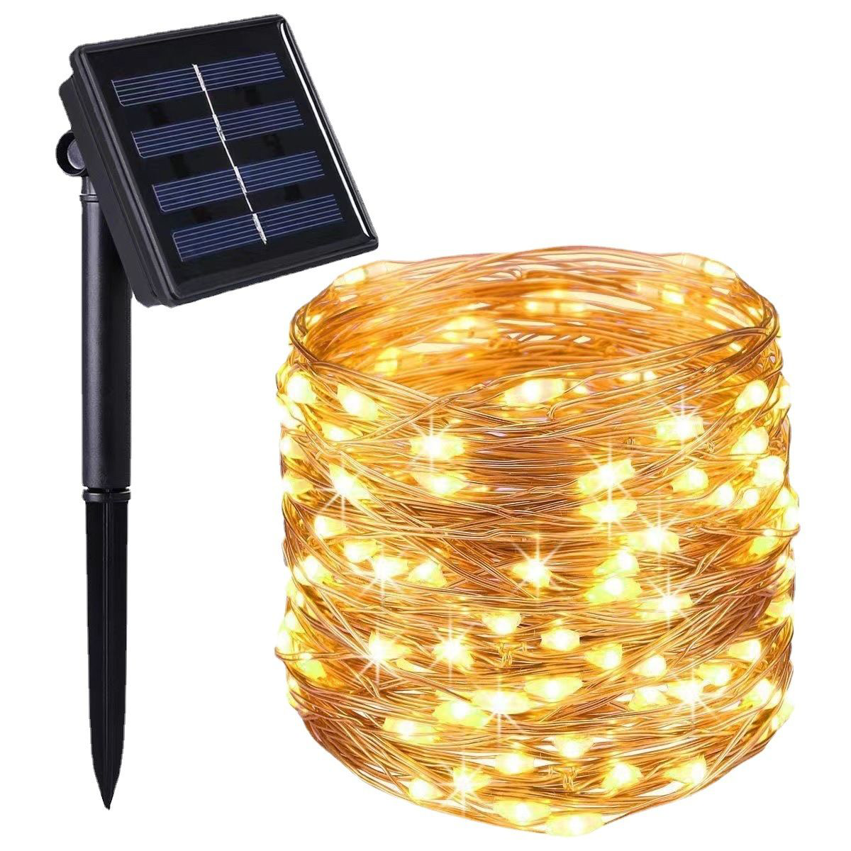 Evimdeyokyok Solar Güneş Enerjili Peri Led 20 Metre Günişiği 8 Mod 200 Led Tdr