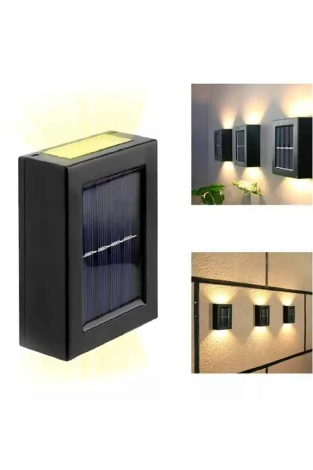 Solar Güneş Enerjili Çift Taraflı Duvar Lambası Çift Taraflı Duva