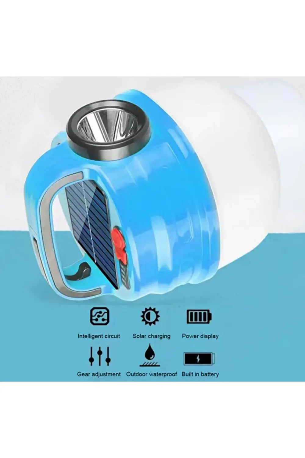 Solar Güneş Enerjili Kamp Lambası Büyük Boy Şarjlı El Feneri Işıl