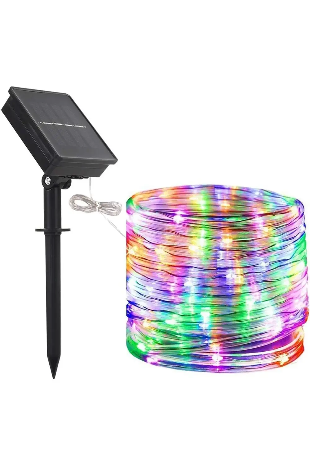Solar Güneş Enerjili RGB 100 Led, 12 Metre,8 Modlu, Led Bahçe,, A