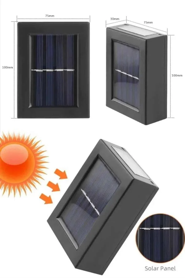 Solar Güneş Enerjili Çift Taraflı Duvar Lambası Çift Taraflı Duva