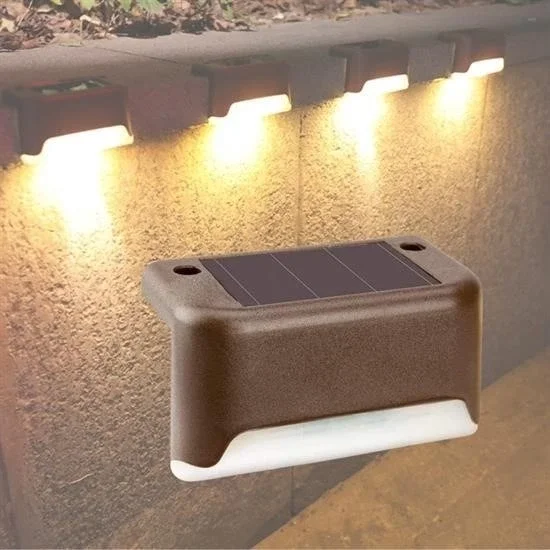 Solar Güneş Enerjili Şarj Edilen Köşebent Merdiven Veranda Bahçe Yolu Led Lamba Işık 4 Adet Fiyatı, Yorumları ve Özellikleri