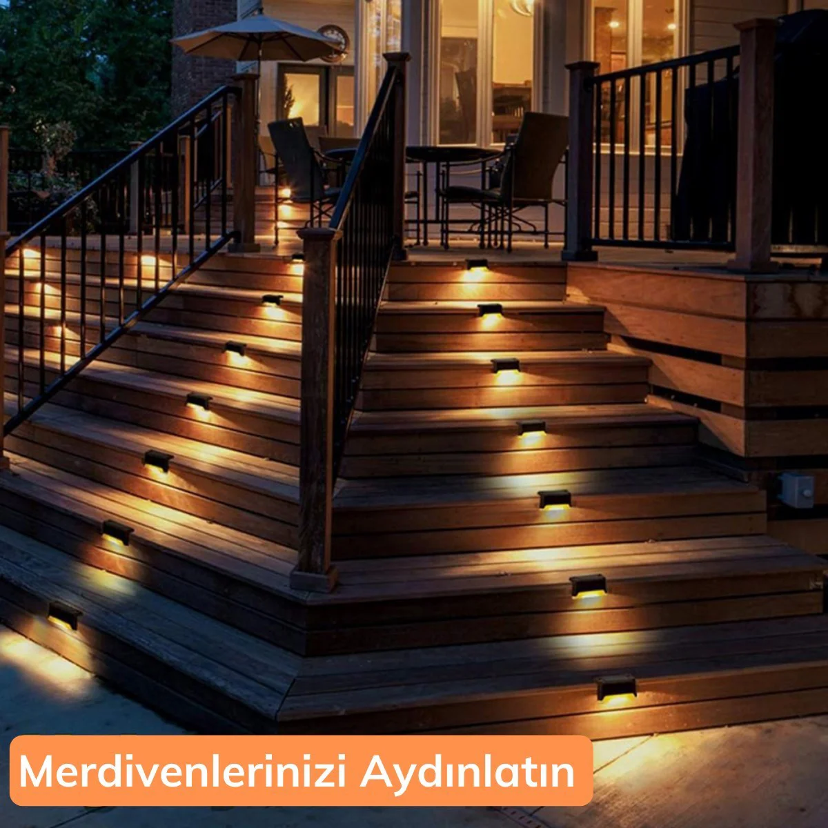 Solar Güneş Enerjili Şarj Edilen Köşebent Merdiven Veranda Bahçe Yolu Led Lamba Işık 4 Adet Solar Güneş Enerjili Şarj Edilen Köşebent Merdiven Veranda Bahçe Yolu Led Lamba Işık 4 Adet