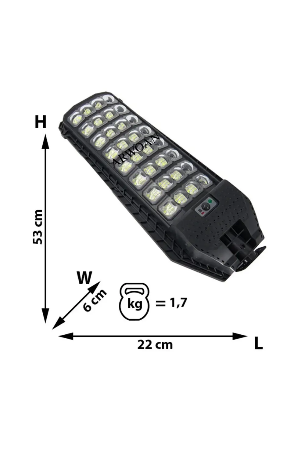 Solar Işık Sensörlü Güneş Enerjili Sokak ve Bahçe Lambası Uzaktan
