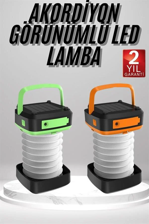 Solar Kamp Feneri 1200 mAh Dokunmatik LED Işıldak - Taşınabilir ve Şık Işık Kaynağı