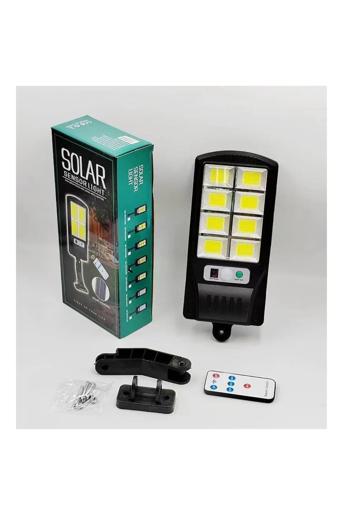 SOLAR KUMANDALI LEDLİ SOKAK BAHÇE LAMBASI ÇİFT PİLLİ 1200-2