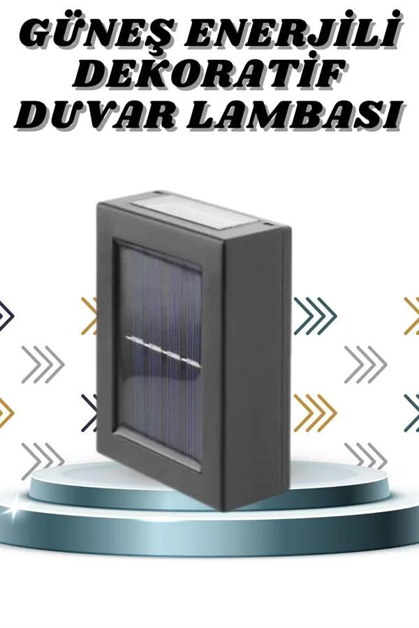 Solar Lamba Dekoratif Aplik - Su Geçirmez LED Bahçe ve Teras Aydınlatması