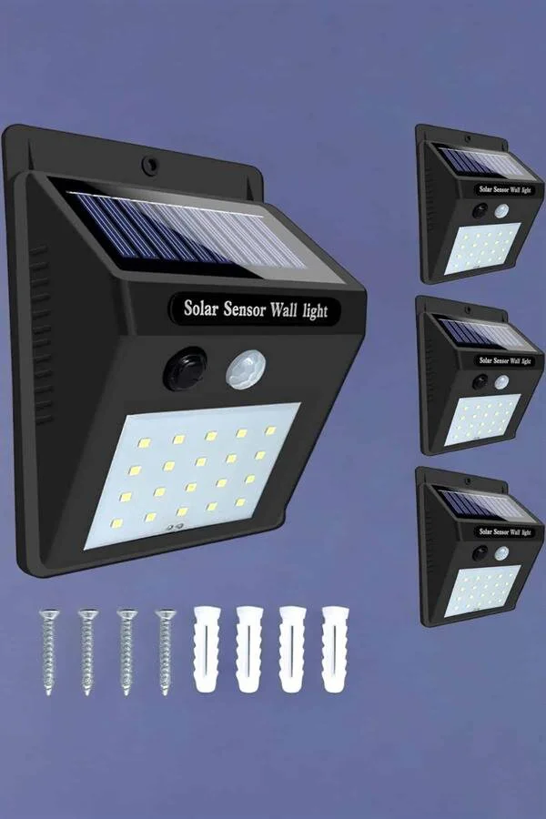 Solar Lamba - Hareket Sensörlü LED Bahçe Aydınlatması Su Geçirmez