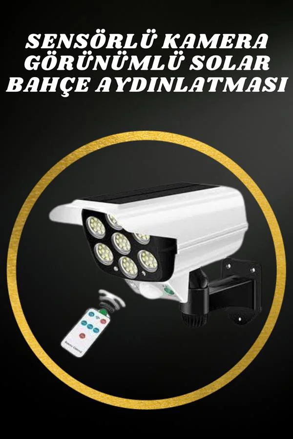 Solar Lamba Kamera Görünümlü Duvar Lambası Dönebilen Bahçe Aydınlatması Fiyatı, Yorumları ve Özellikleri