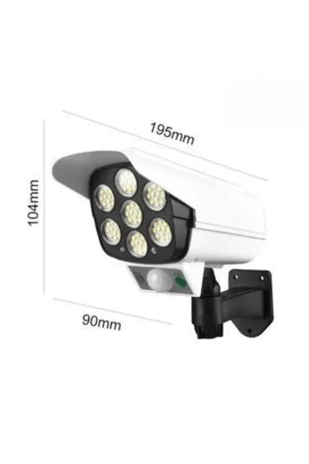 Solar Lamba Kamera Görünümlü Duvar Lambası Dönebilen Bahçe Aydınl