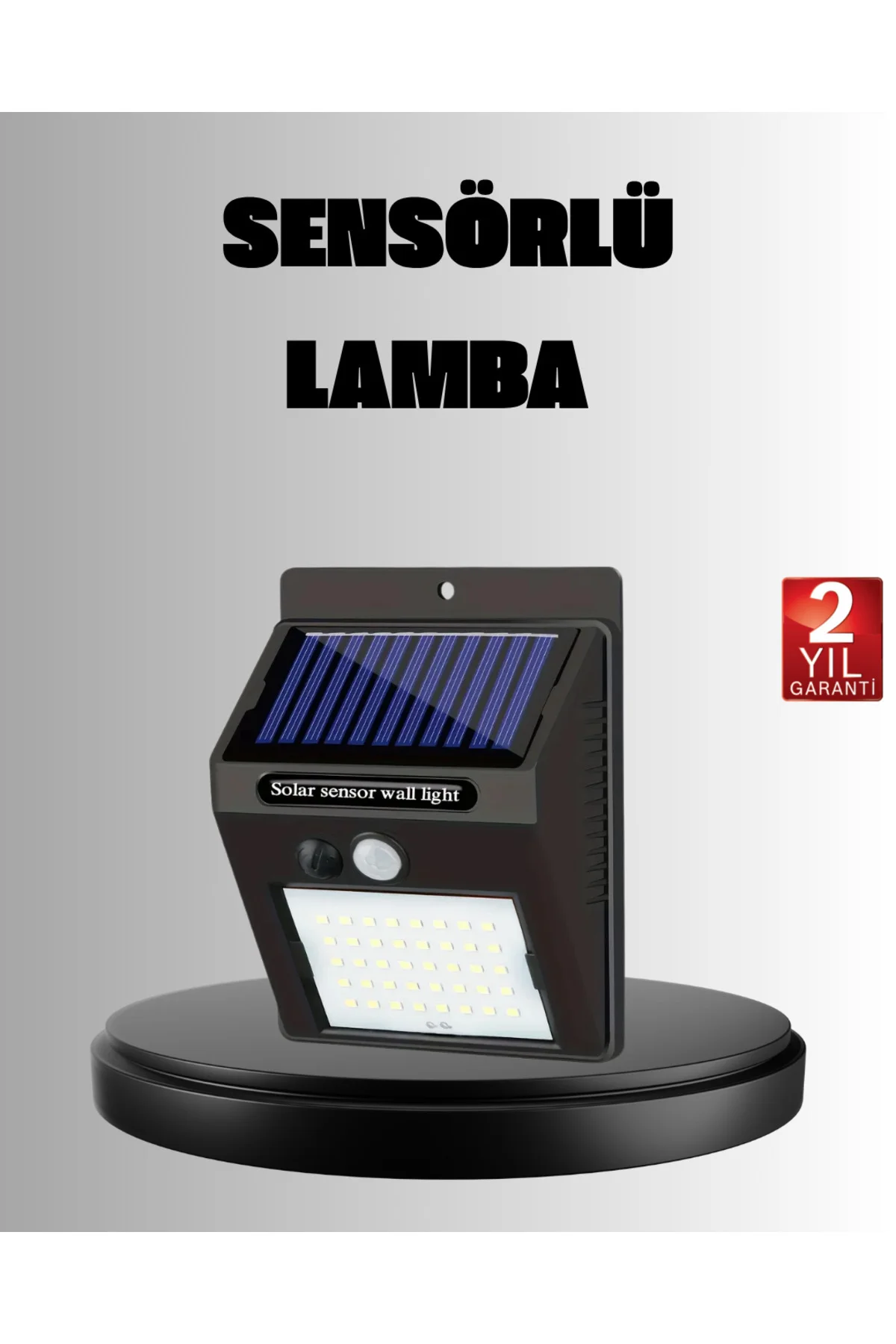 Solar LED Bahçe Aydınlatma – Hareket Sensörlü Güneş Paneliyle Şarj Olan - ayr7895-5164