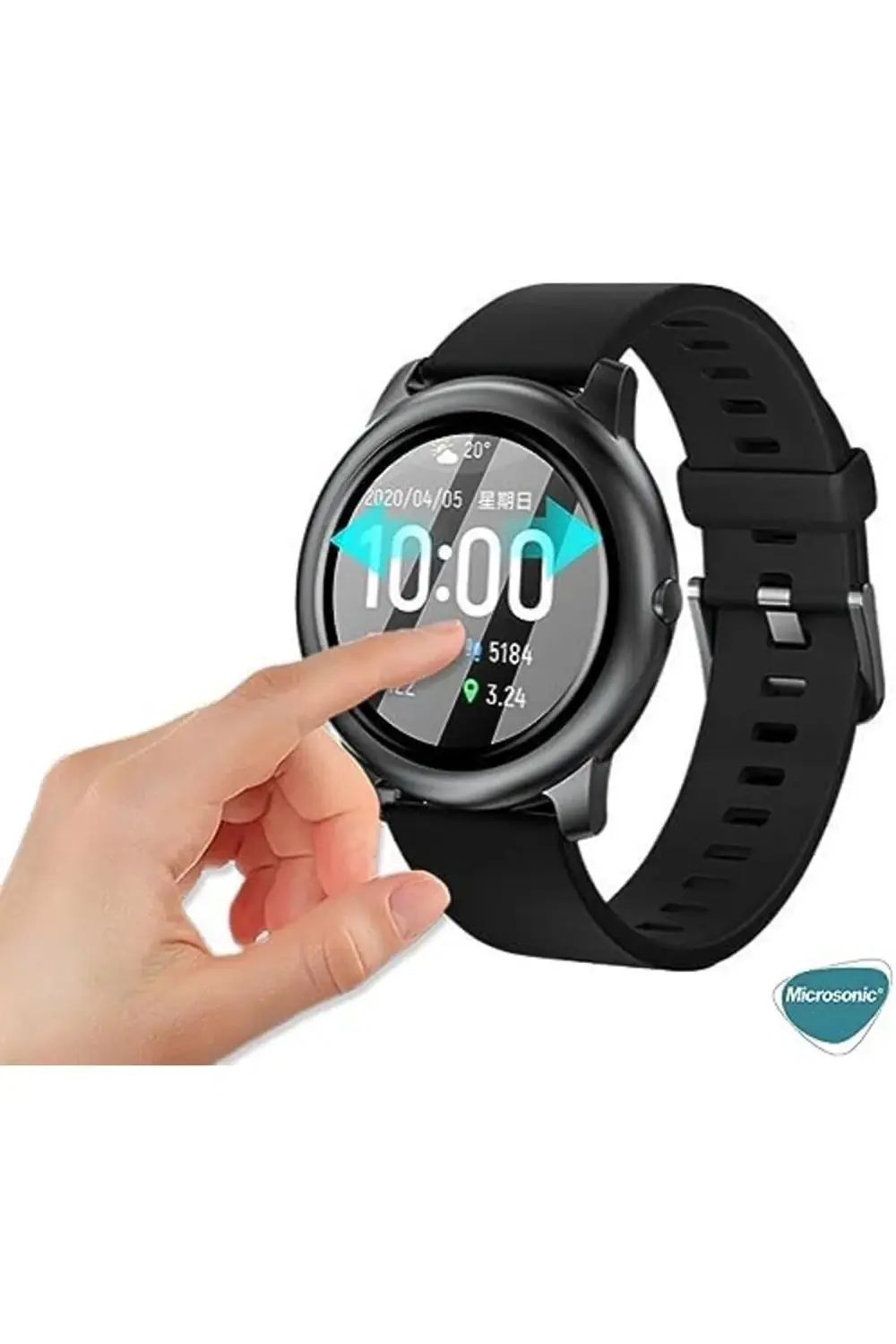 Solar LS05 Tam Kaplayan Cam Ekran Koruyucu Siyah 395519