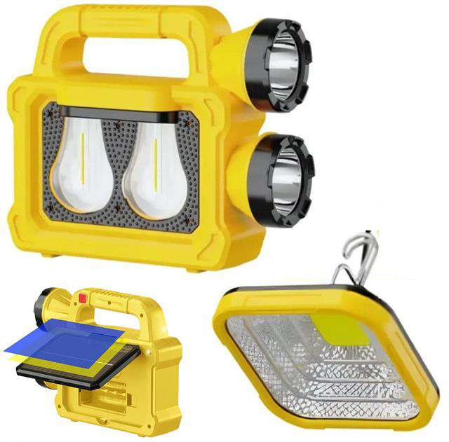 Solar Panelli 6 Işık Modlu Powerbank Özellikli 2400mAh Type C Gir