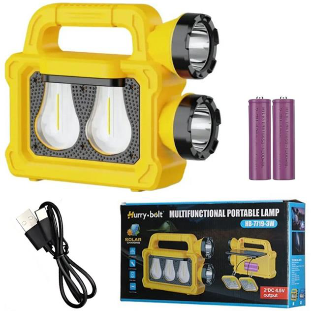 Solar Panelli 6 Işık Modlu Powerbank Özellikli 2400mAh Type C Gir