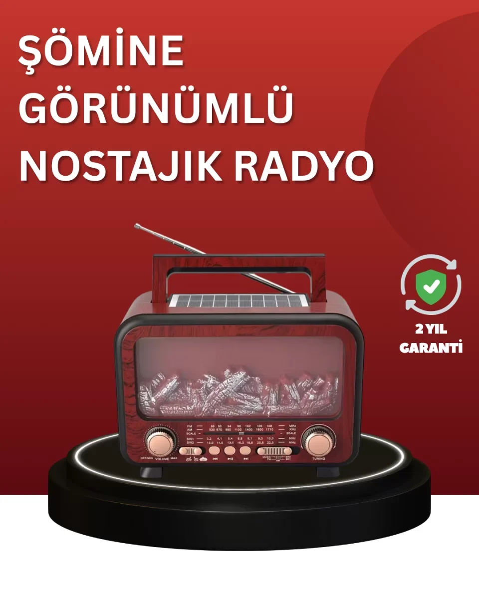 Solar Panelli Alev Işıklı Bluetooth Hoparlör – Çoklu Giriş, Uzun 