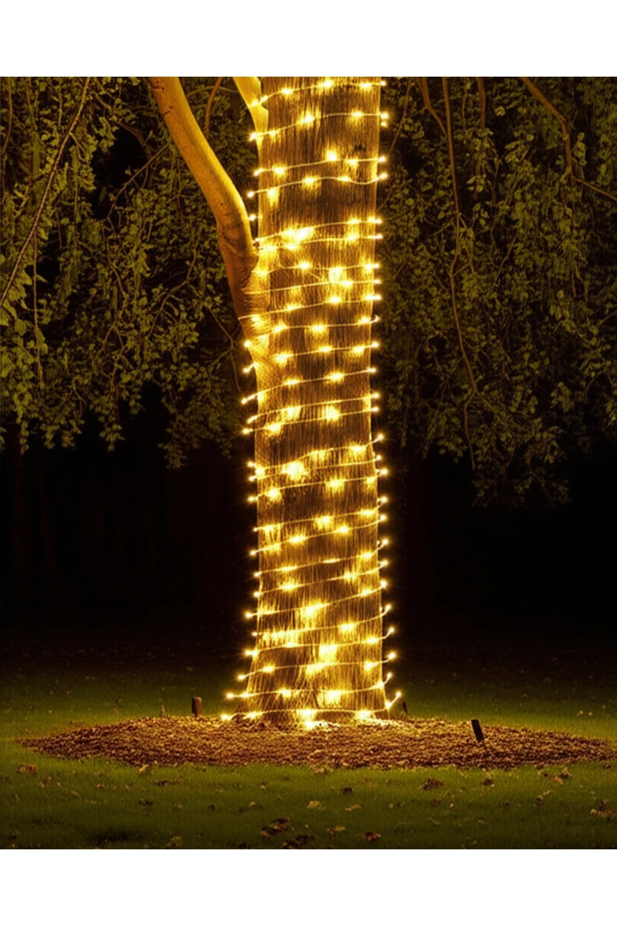Solar Peri LED Işık 20 Metre 200 LED Gün Işığı 8 Fonksiyonlu Su G