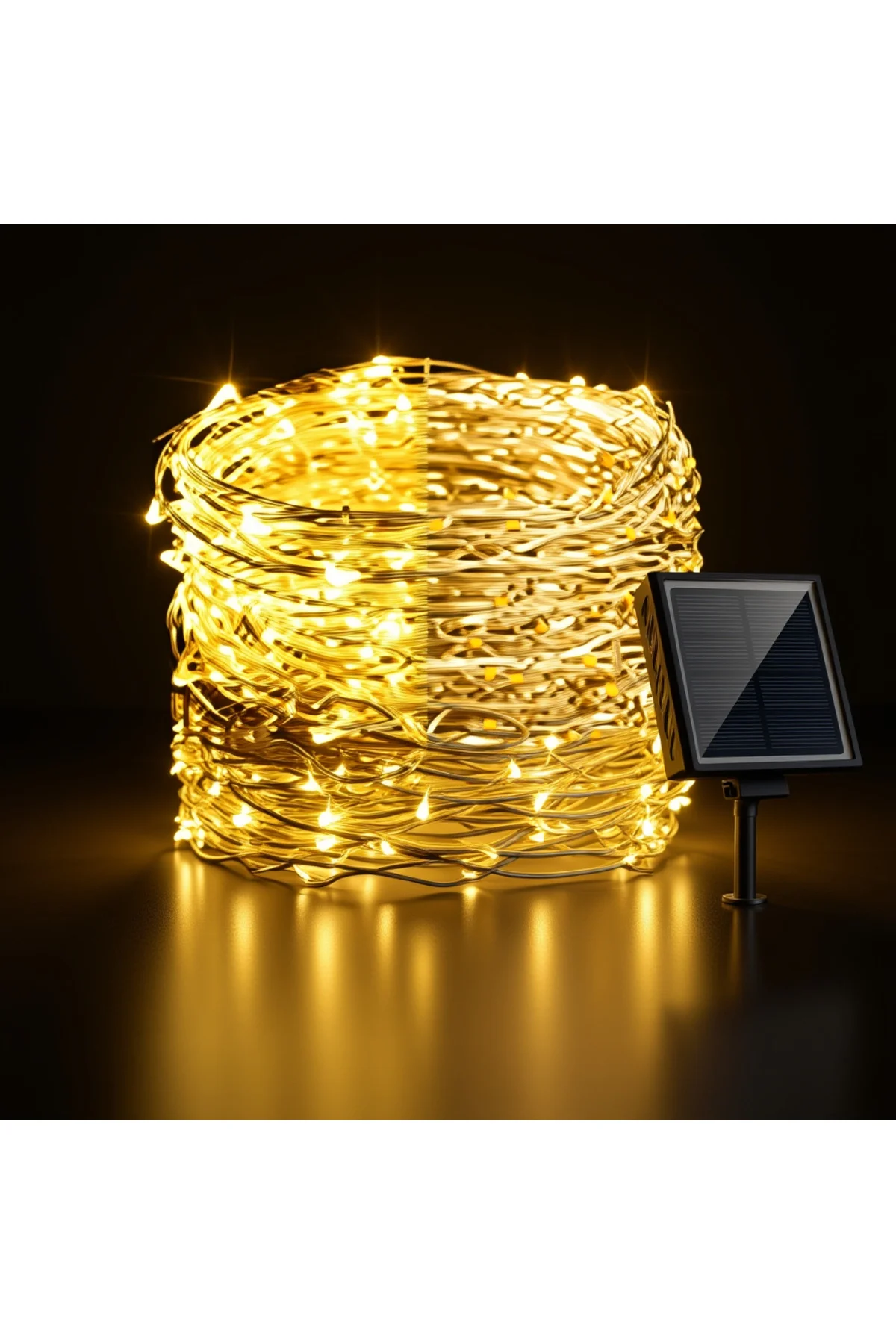 Solar Peri LED Işık 20 Metre 200 LED Gün Işığı 8 Fonksiyonlu Su G