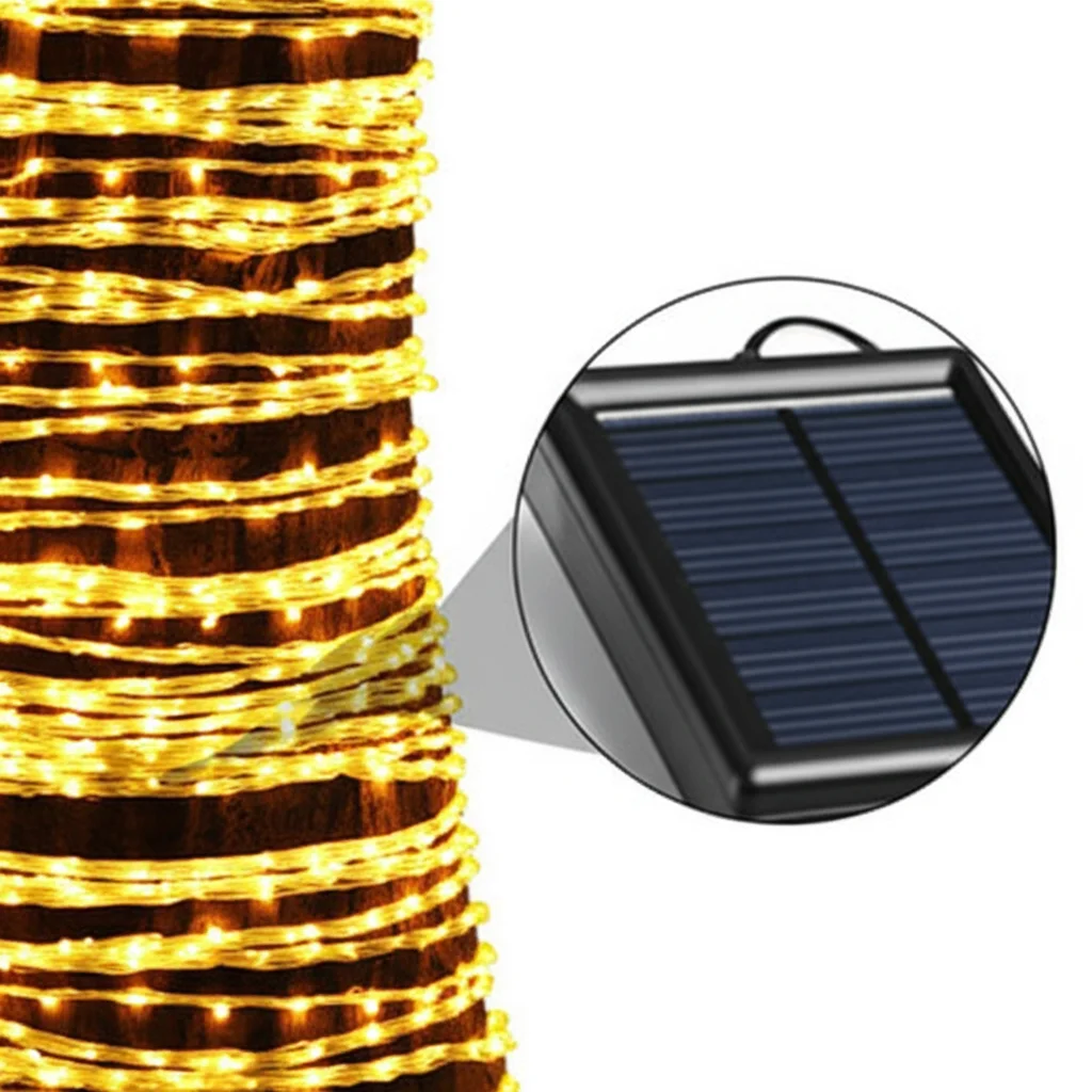Solar Peri LED Işık 20 Metre 200 LED Gün Işığı 8 Fonksiyonlu Su G Solar Peri LED Işık 20 Metre 200 LED Gün Işığı 8 Fonksiyonlu Su G