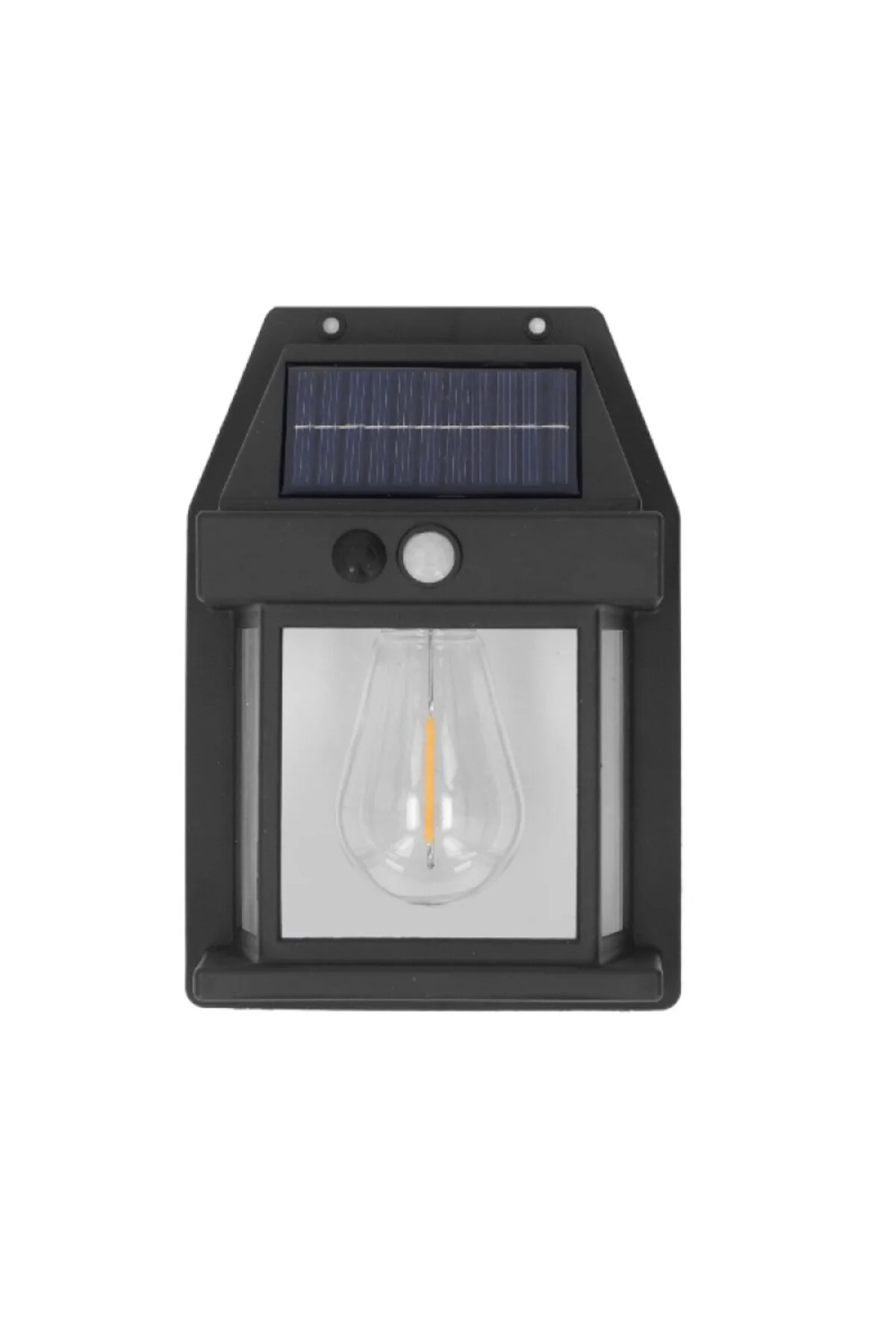 Solar Rustik Led Ampullü Bahçe Duvar Lambası Gün Işığı Su Geçirme
