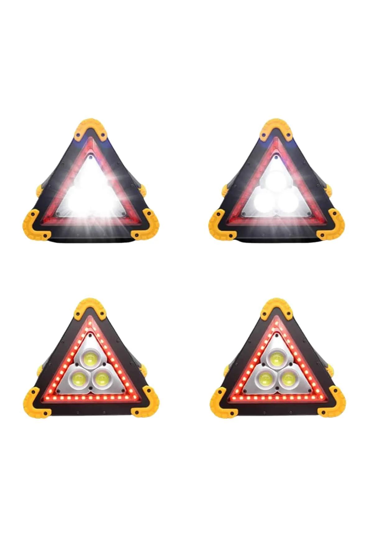 Solar Şarjlı Çok Fonksiyonlu Reflektör Işıklı Ikaz Lambası Acil D