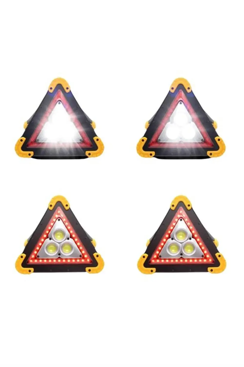 Solar Şarjlı Çok Fonksiyonlu Reflektör Işıklı Ikaz Lambası Acil D