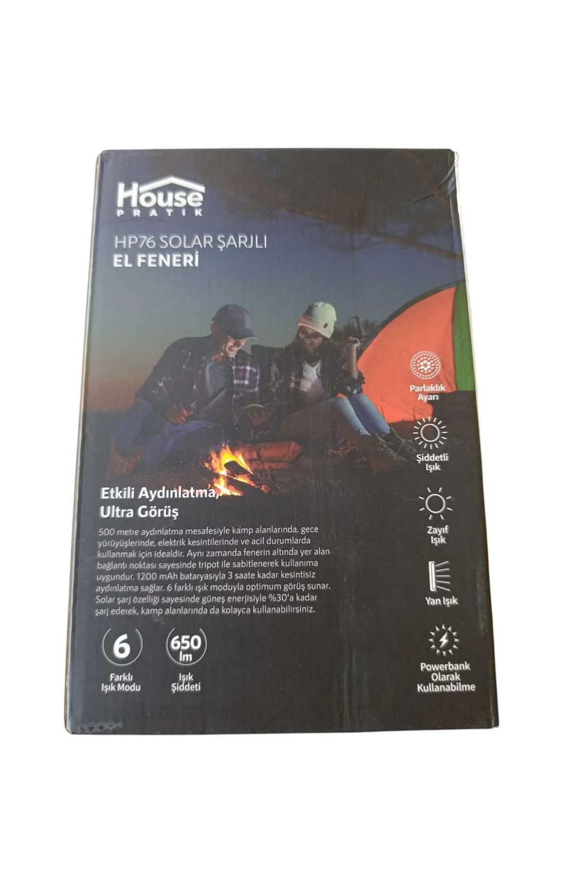 Solar Şarjlı El Feneri
