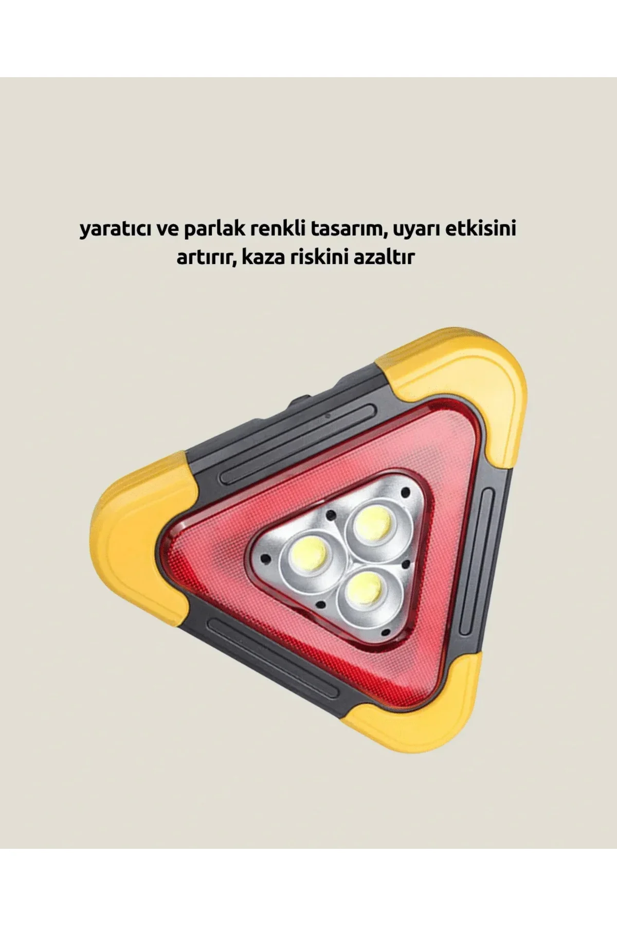 Solar Şarjlı Üçgen LED Park ve İkaz Lambası Solar Şarjlı Üçgen LED Park ve İkaz Lambası