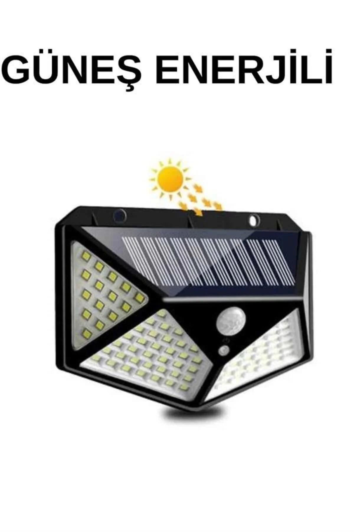 Solar Sensörlü Duvar Lambası Bahçe Lambaso Parlak Beyaz Işık Suya