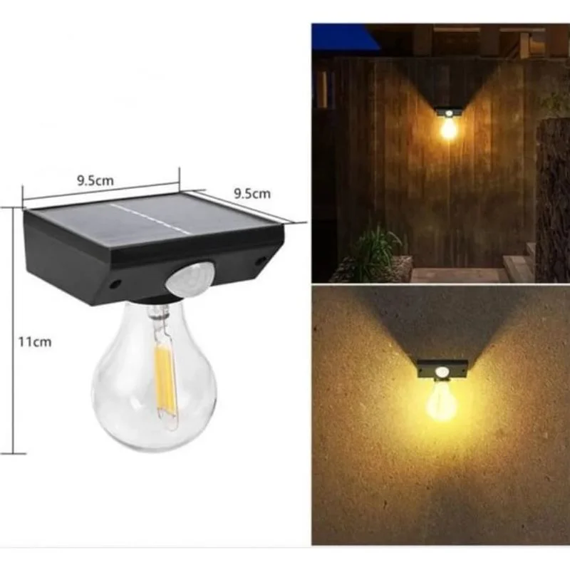 Solar Sensörlü LED Ampul Lamba - Güneş Enerjili - Dış Mekan Aydın