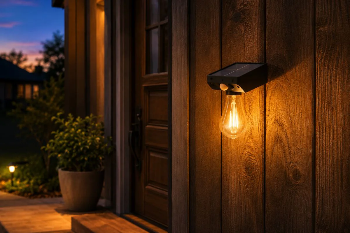 Solar Sensörlü LED Ampul Lamba - Güneş Enerjili - Dış Mekan Aydın