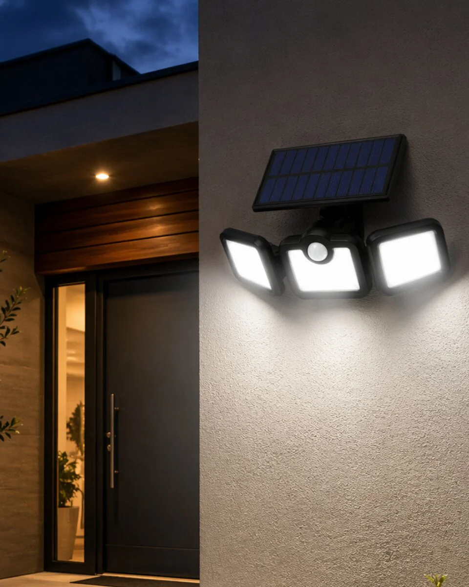 Solar Sensörlü LED Projektör Hareket Algılayıcılı Güneş Enerjili 