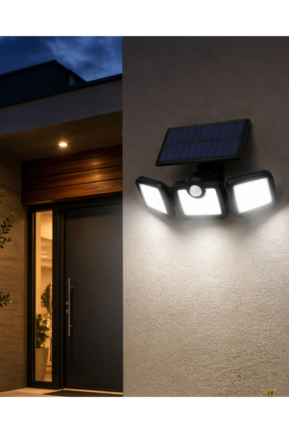 Solar Sensörlü LED Projektör Hareket Algılayıcılı Güneş Enerjili 