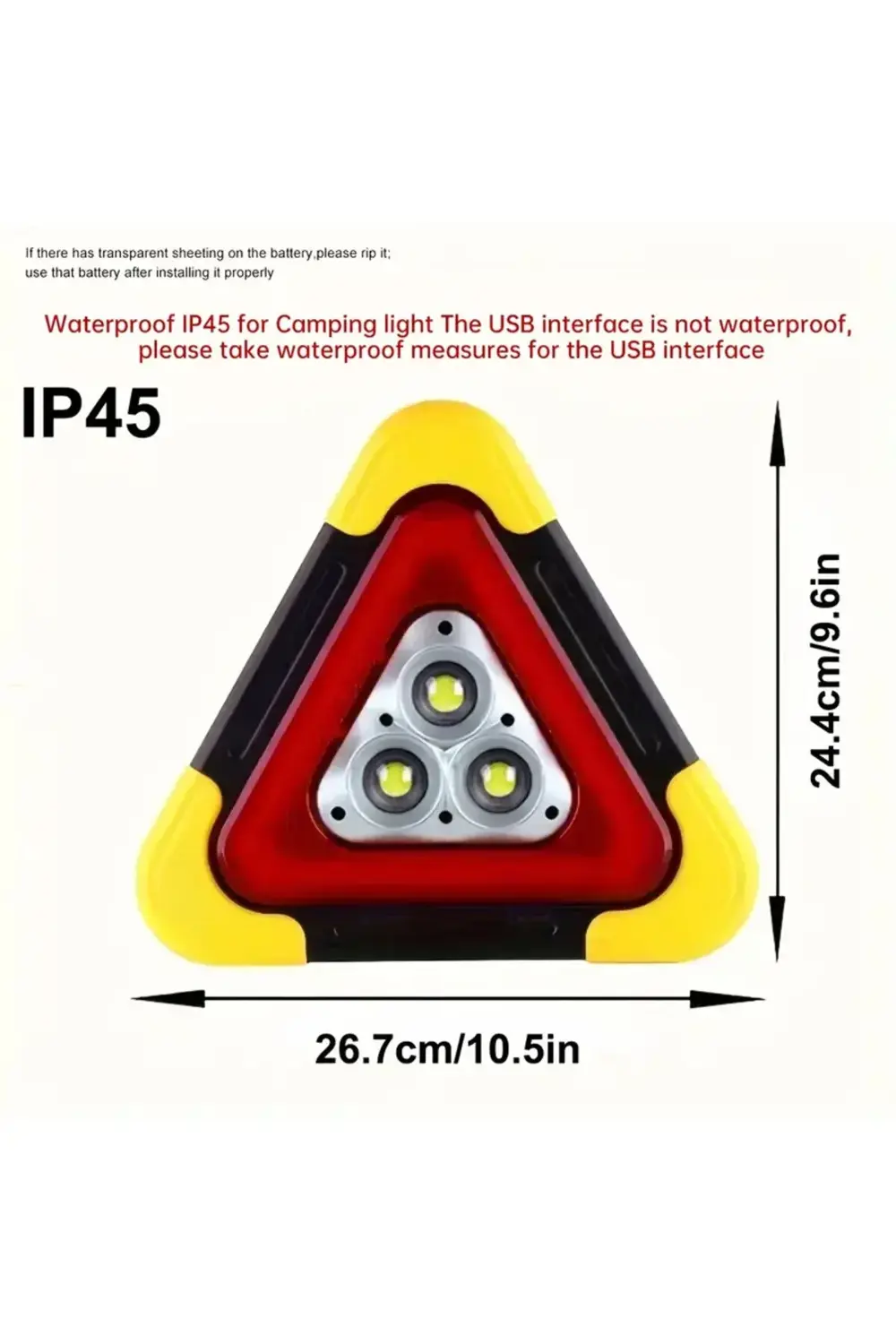 Solar Üçgen Reflektör Şarjlı Işık Powerbank Özellikli Katlanabili