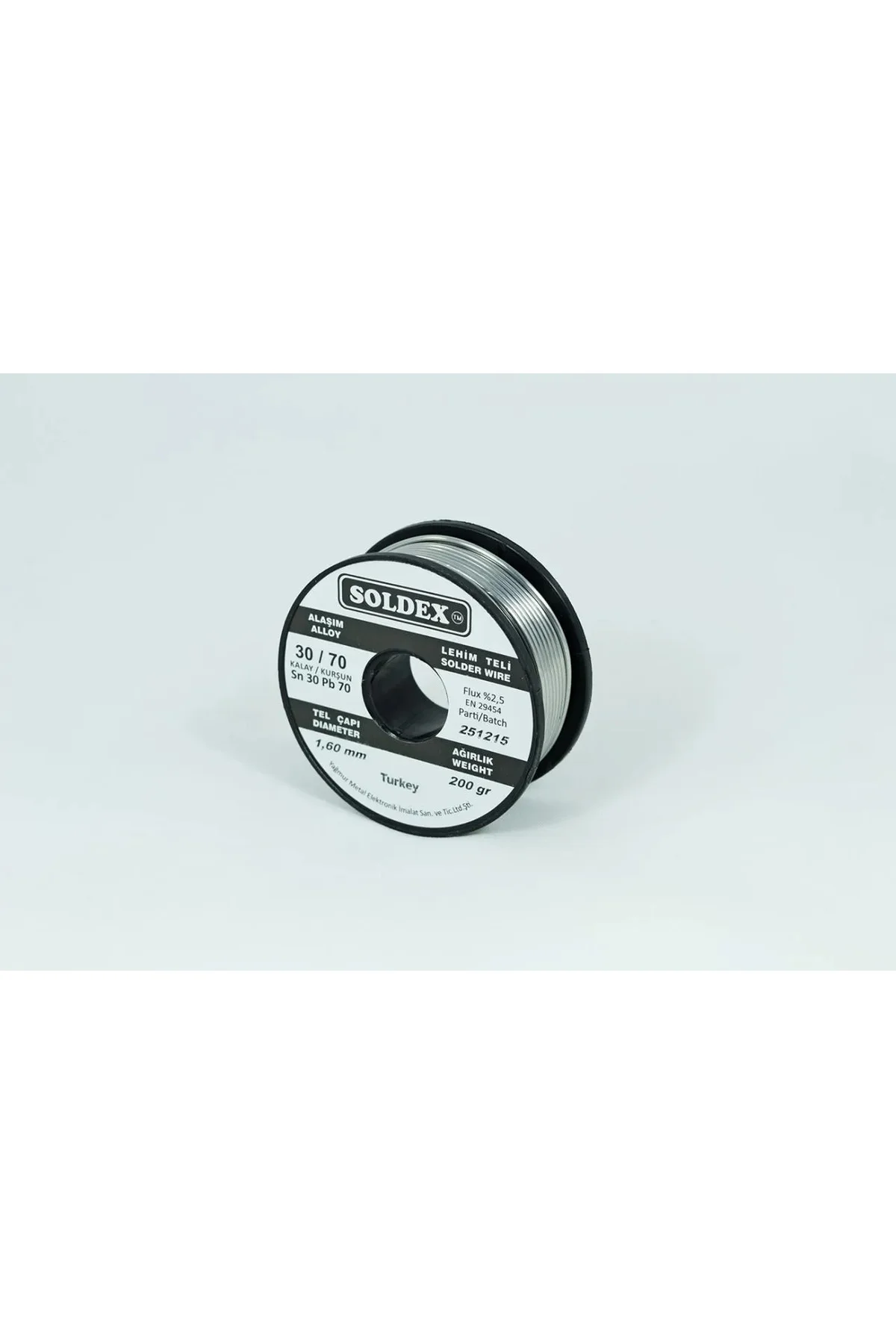 Soldex 30-70 Lehim Teli 200 Gr 1,6 mm Sn:30 - Pb:70